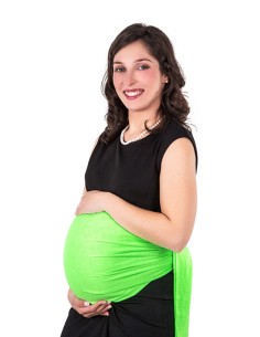 Bandeau de grossesse anti-ondes vert fluo