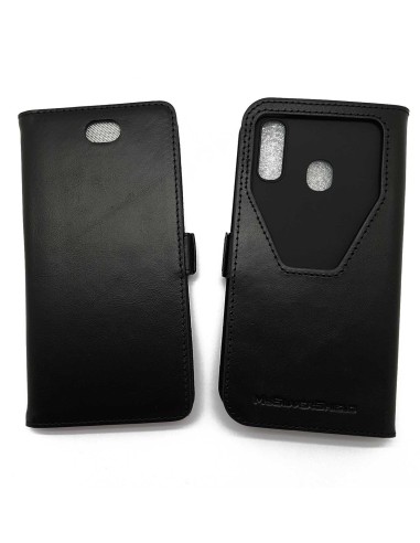 Funda anti-ondas para Samsung GALAXY A20e en cuero negro