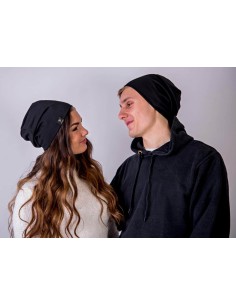 Bonnet anti-ondes gris réversible noir(mixte)
