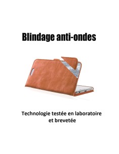 Etui anti-ondes iPhone 8 Plus cuir supérieur (book)