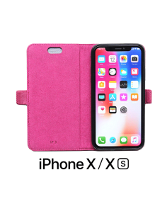 Etui anti-ondes iPhone X / XS cuir supérieur couleur rose (book)