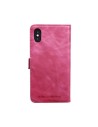 Funda de cuero superior iPhone X/XS rosa (libro)