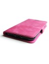 iPhone X /XS top leather anti-wave case rose color (book)