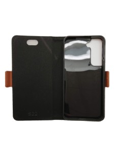 Black leather anti-radiation case for Samsung Galaxy S22