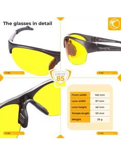 Lunettes de conduite PRiSMA CLASSIC DRiVE85 Day&Night – E923D