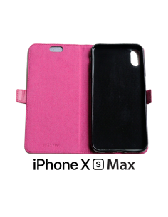 Etui anti-ondes iPhone XS Max cuir supérieur couleur rose (book)
