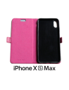 Etui anti-ondes iPhone XS Max cuir supérieur couleur rose (book)