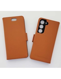 Black leather anti-radiation case for Samsung Galaxy S23