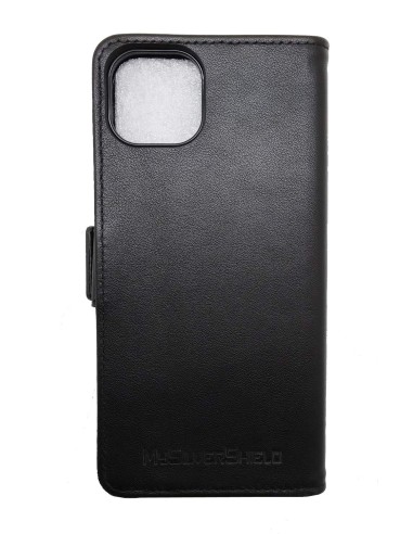 Anti-radiation case for iPhone 15 PLUS in black leather Anti-radiation case for iPhone 15 PLUS in black leather