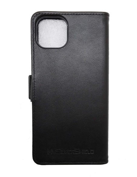 Anti-radiation case for iPhone 15 PLUS  in black leather