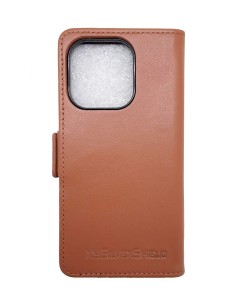 Etui anti-ondes en cuir pour Apple iPhone 15 Pro couleur fauve