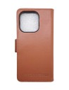 Etui anti-ondes en cuir pour Apple iPhone 15 Pro couleur fauve
