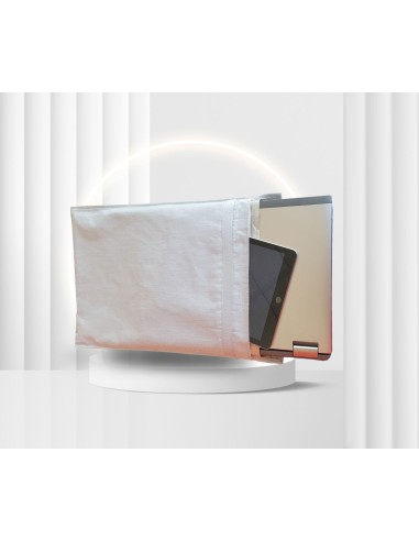 Pochette Faraday en tissu gris-beige grande Pochette Faraday en tissu gris-beige grande