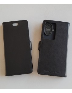 Étui anti-ondes pour iPhone 16 plus en cuir noir