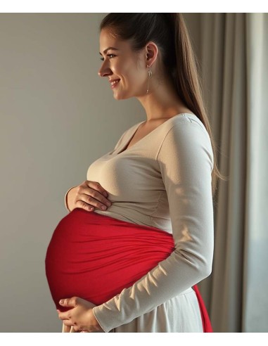 Bandeau de grossesse anti-ondes rouge