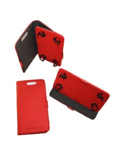 Etui anti-ondes universel très petit format simili-cuir couleur rouge (crochets)