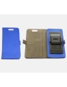 Etui anti-ondes universel grand format bleu simili-cuir (clips)