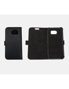 Etui anti-ondes Samsung Galaxy S6 / S6 Edge cuir supérieur noir (book)