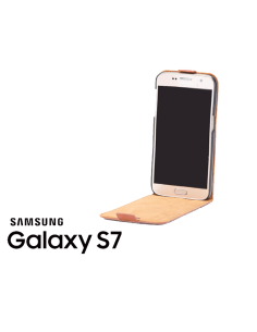 Etui anti-ondes Samsung Galaxy S7 cuir supérieur fauve (up&down)