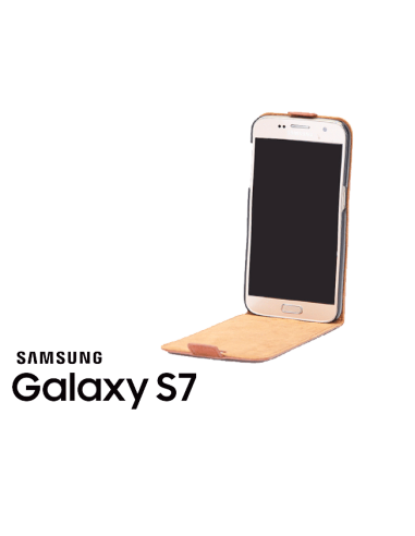 Etui anti-ondes Samsung Galaxy S7 cuir supérieur fauve (up&down) Etui anti-ondes Samsung Galaxy S7 cuir supérieur fauve (up&down)