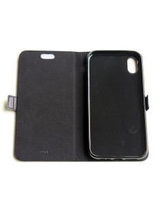 Etui anti-ondes iPhone XR cuir supérieur couleur noir (book)