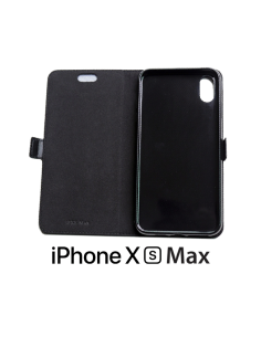 Etui anti-ondes iPhone XS Max cuir supérieur couleur noir (book)