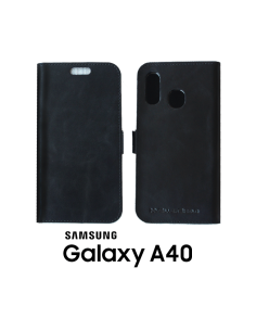 Etui anti-ondes Samsung Galaxy A40 cuir supérieur noir