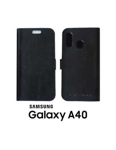 Etui anti-ondes Samsung Galaxy A40 cuir supérieur noir Etui anti-ondes Samsung Galaxy A40 cuir supérieur noir