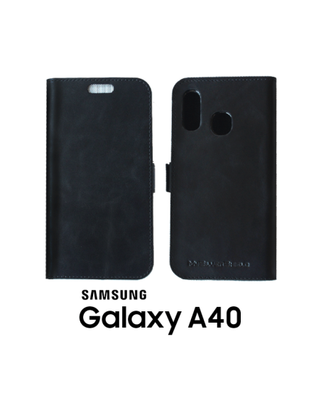 Etui anti-ondes Samsung Galaxy A40 cuir supérieur noir