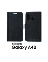 Etui anti-ondes Samsung Galaxy A40 cuir supérieur noir