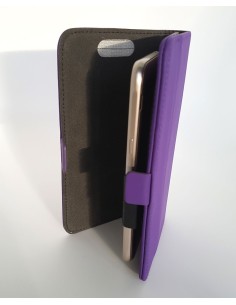 Universal-Antiwellen-Etui Kleinformat-Lila -Kunstleder (Clips)