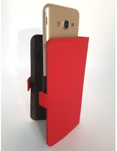 Etui anti-ondes universel grand format rouge simili-cuir (clips)