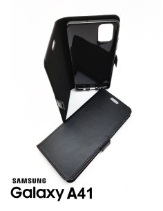 Etui anti-ondes Samsung Galaxy A41 cuir supérieur noir